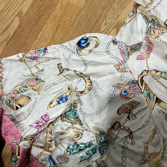 VANESSA MOONEY THE ELISABETH ROMPER DRESS in Jewelry Print Size Large - Picture 8 of 13